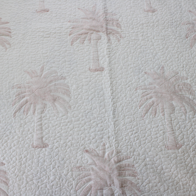 Chinar Bagh-Handblock Quilted Bedcover