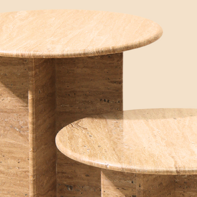 Norge Marble Table - Travertine