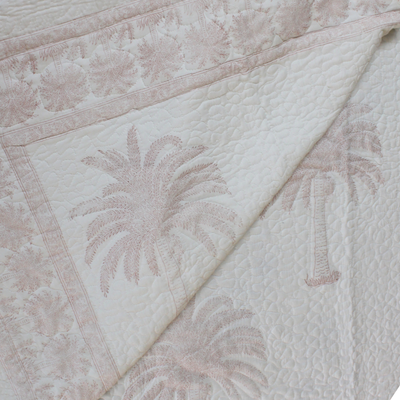 Chinar Bagh-Handblock Quilted Bedcover