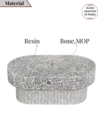 Inlay Oval Shape Coffee Table - Sunstrike