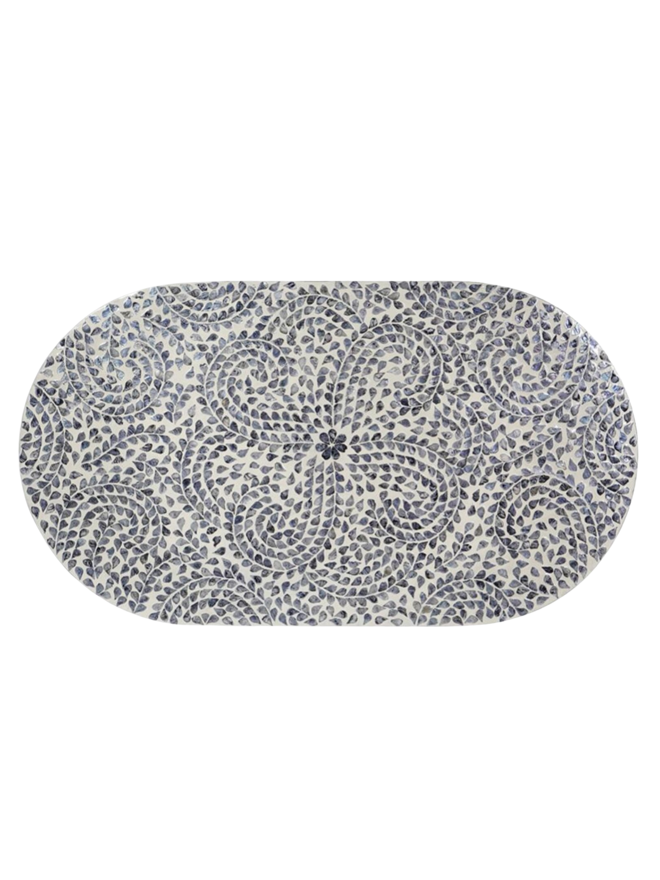 Inlay Oval Shape Coffee Table - Sunstrike