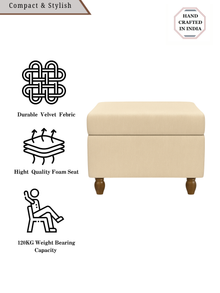 Modern Trunk Storage Ottoman-Beige