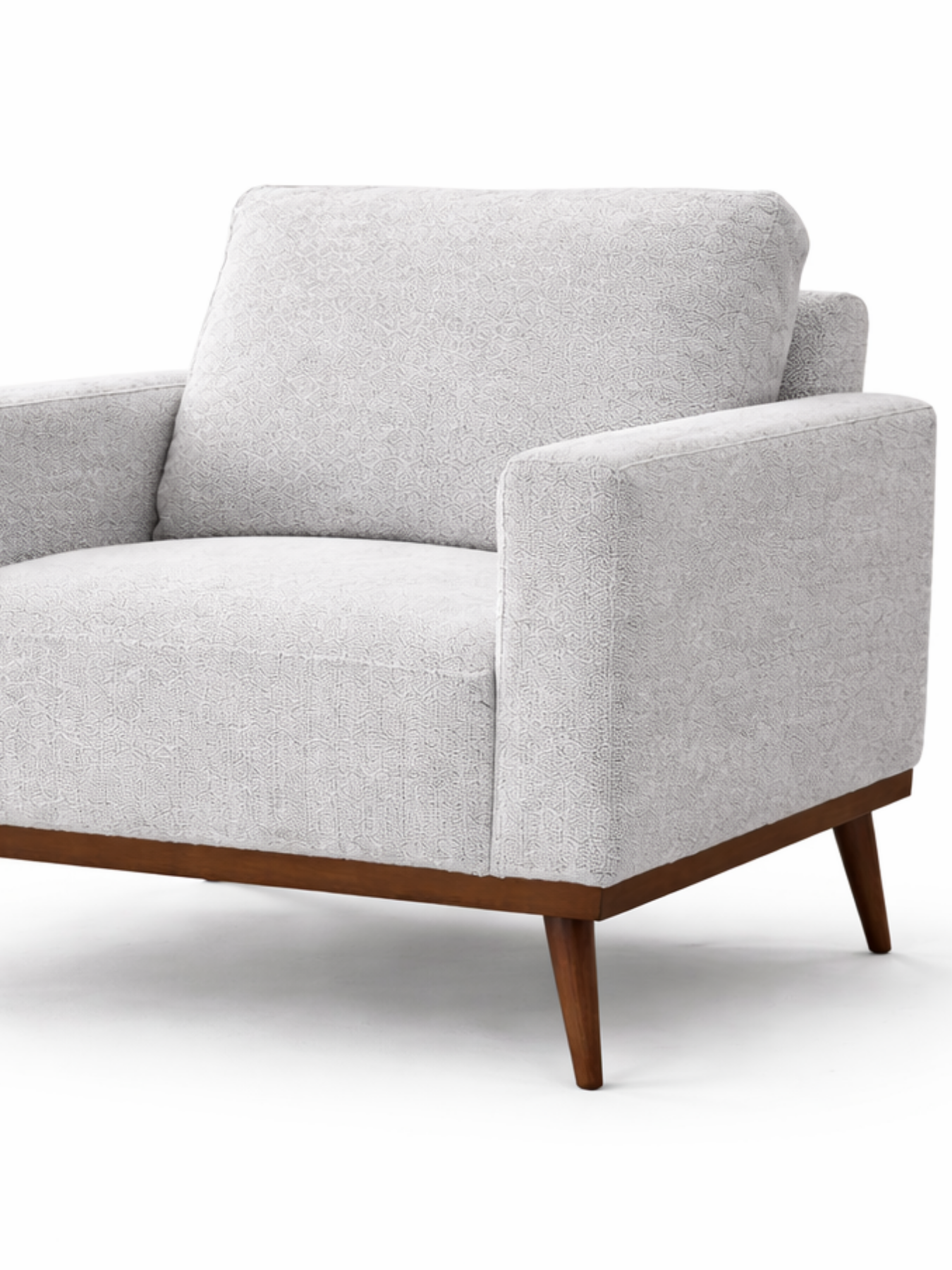Zolara Teakwood Accent Chair with Premium Velvet Upholstery
