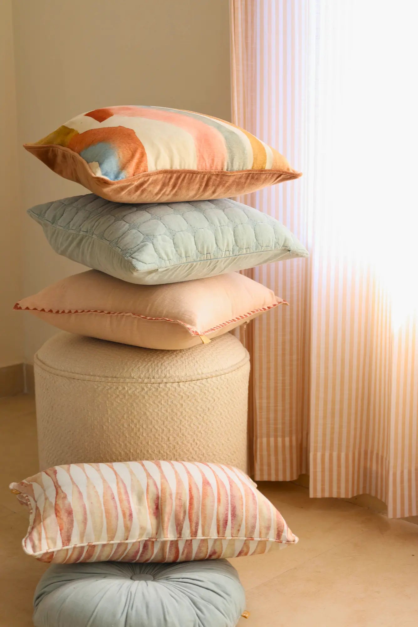 Mirage Rose Linen Cushion Cover
