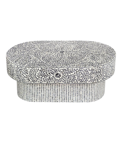 Inlay Oval Shape Coffee Table - Sunstrike
