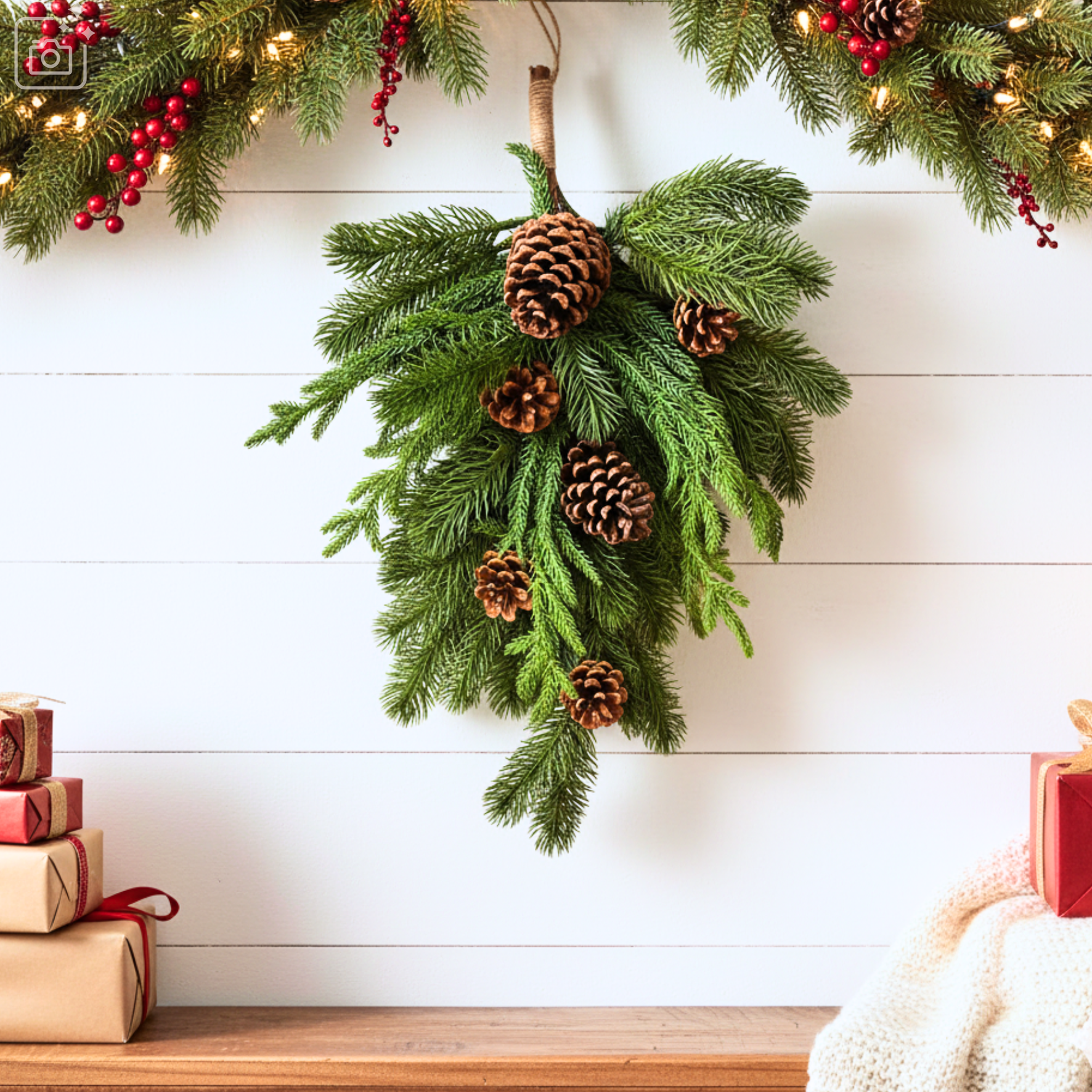 Christmas Norfolk Pine Swag (Small)