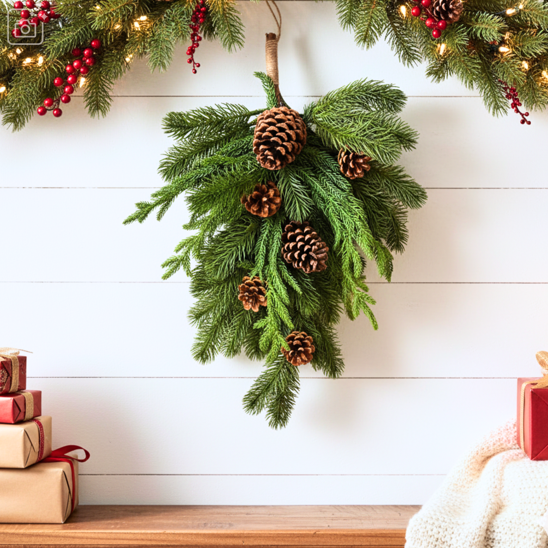 Christmas Norfolk Pine Swag (Small)