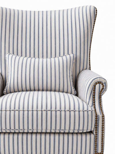 Coastal Stripe Wing Chair