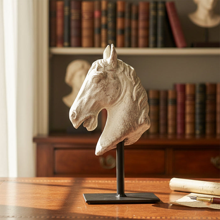 Horse Statue on Iron Base