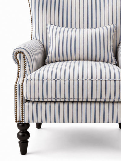 Coastal Stripe Wing Chair
