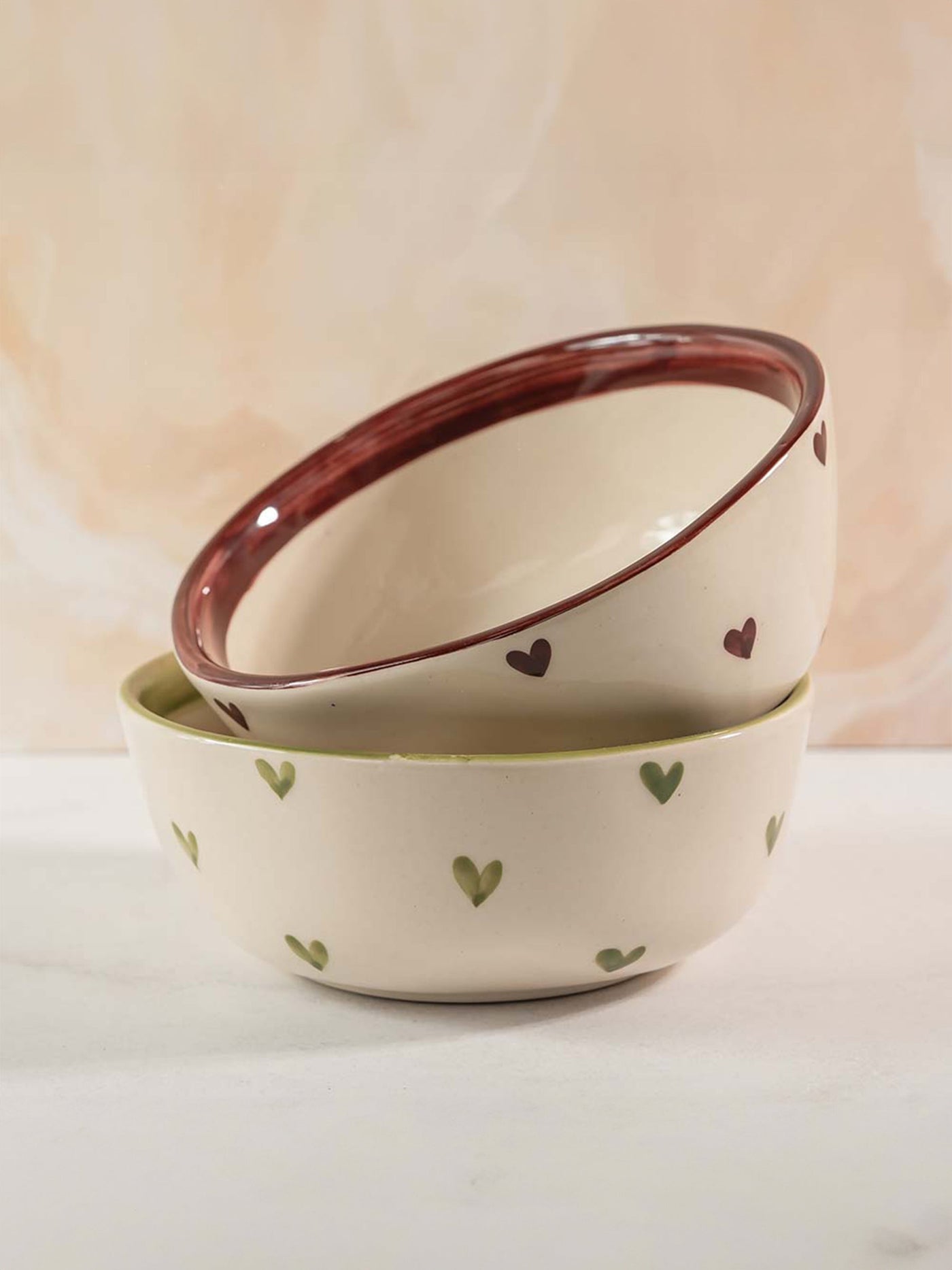 Ceramic Bowls Set of 2 - Lovestruck