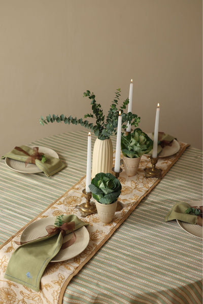 Rosabelle Chintz Ochre Table Runner