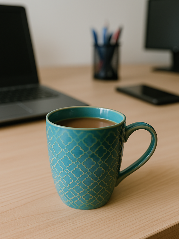 Green Ceramic Coffee Mug – 350ML