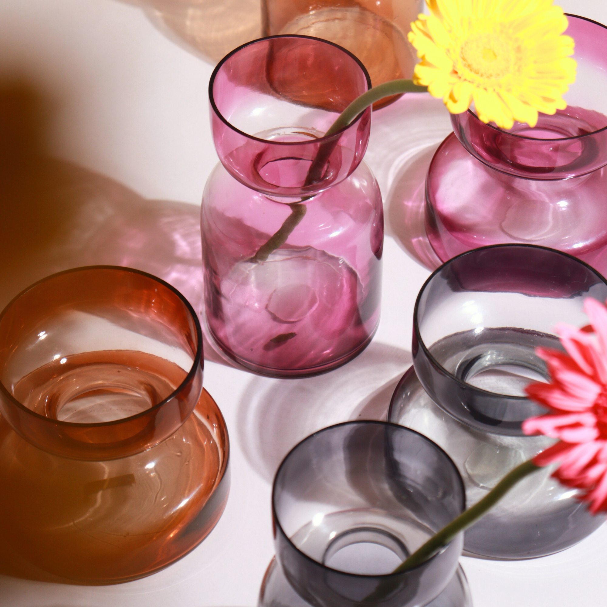 Haze Brown Glass Vase
