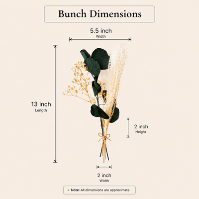 Amber Haven Large Glass Vase with Dried Flowers | Elegant Home Décor - https://artecasa.in/