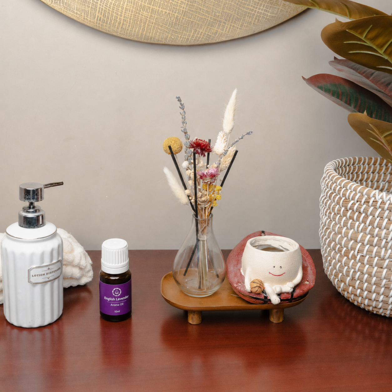 Crystal Aroma Garden Reed Diffuser Set | Home Fragrance & Dried Flowers - https://artecasa.in/