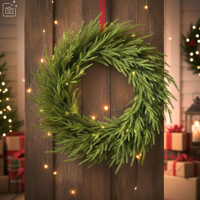 Christmas Norfolk Pine Wreath (Large)