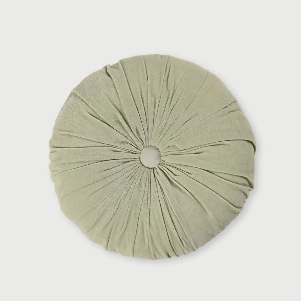 Cuddle Pistachio Velvet Round Cushion SanctuaryLiving