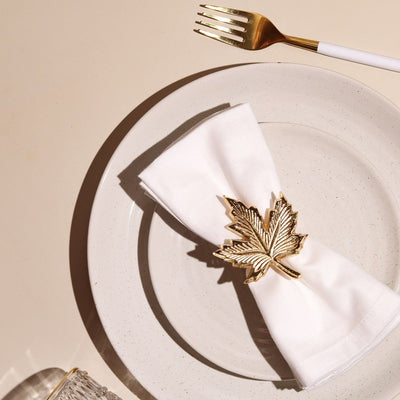 Maple Leaf Napkin Rings Gift Set