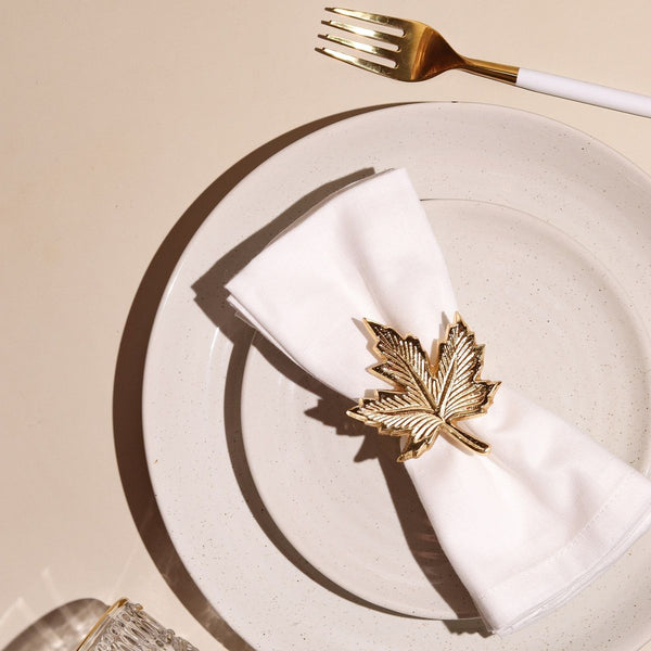 Maple Leaf Napkin Rings Gift Set