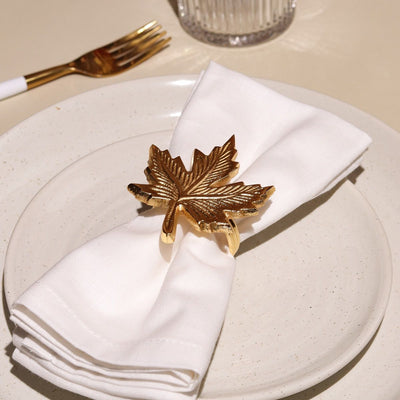 Maple Leaf Napkin Rings Gift Set