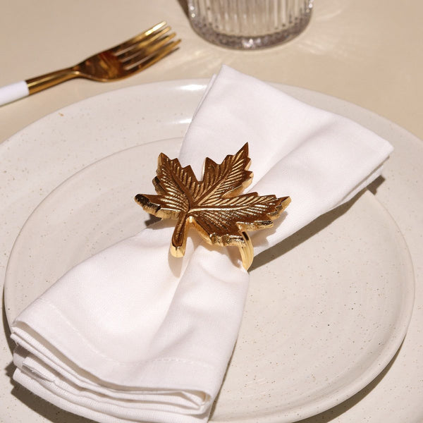Maple Leaf Napkin Rings Gift Set