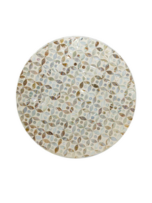 Mother of Pearl Inlay Drum Side Table- Nemo