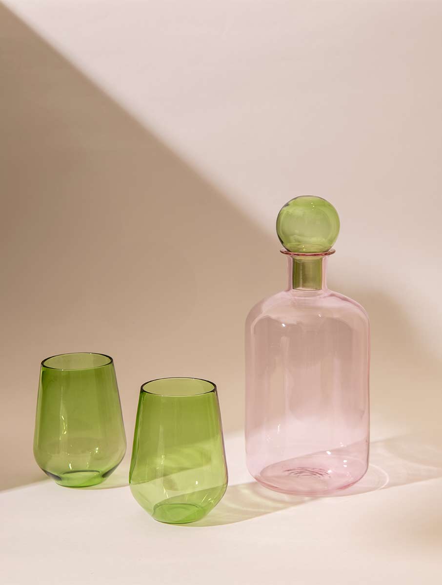 Rosette Carafe Set - Set of 3