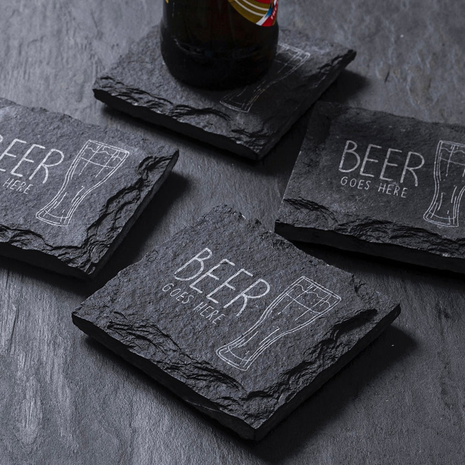 Engraved Slate Coaster - Set of 2