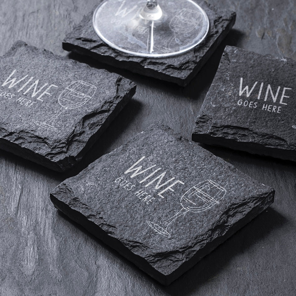 Engraved Slate Coaster - Set of 2