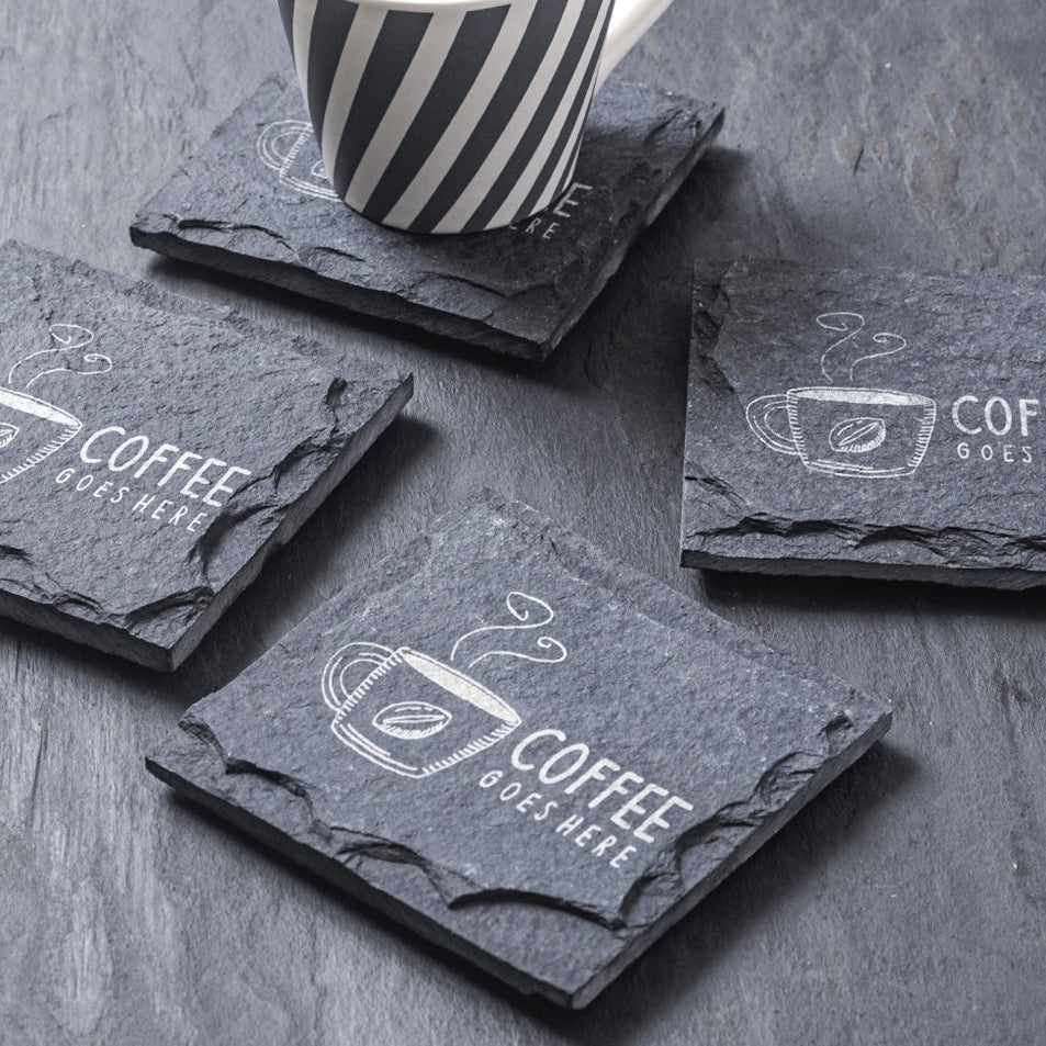 Engraved Slate Coaster - Set of 2