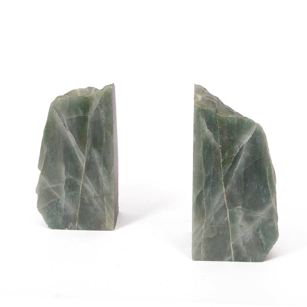 Semi Precious Book End Set - Green Quartz