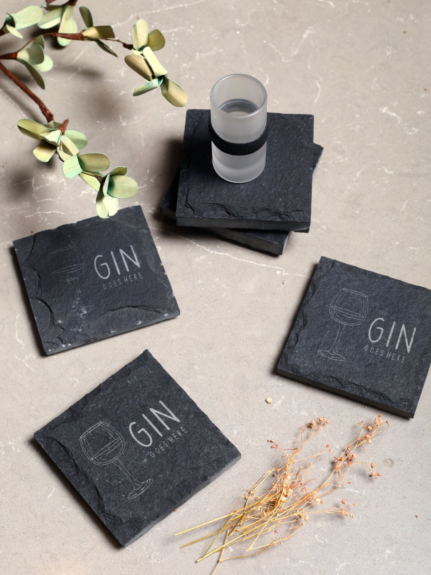 Slate Coaster - Engraved Gin