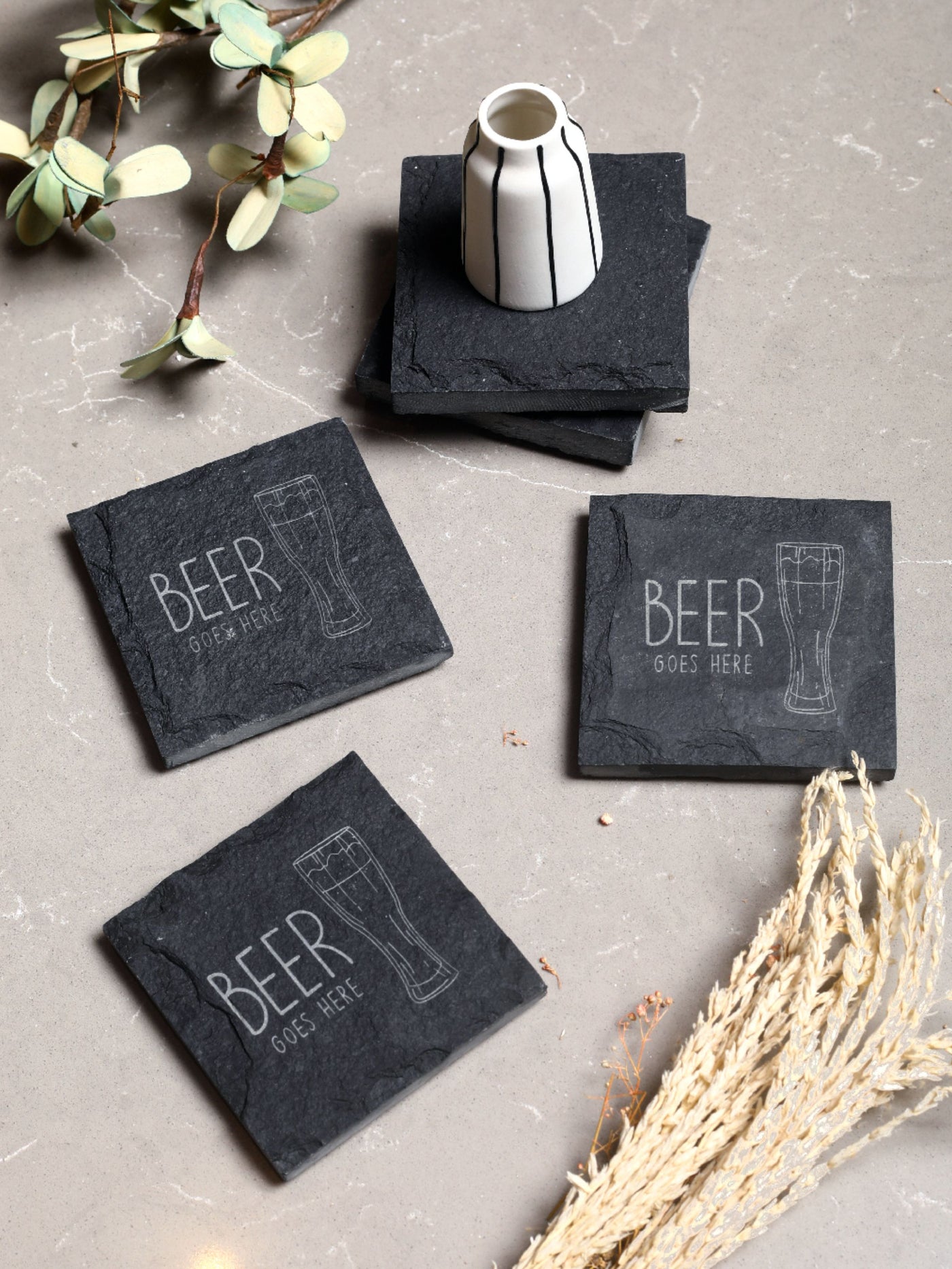 Slate Coaster - Engraved Beer