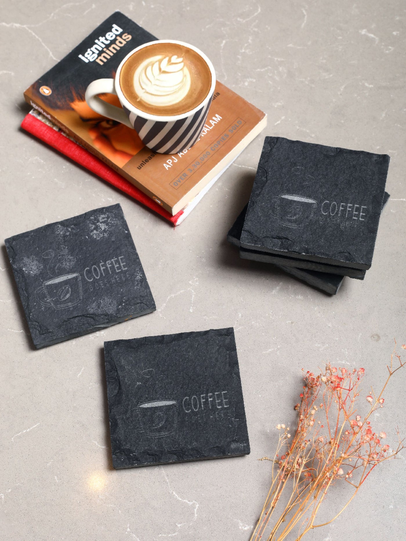 Slate Coaster - Engraved Coffee