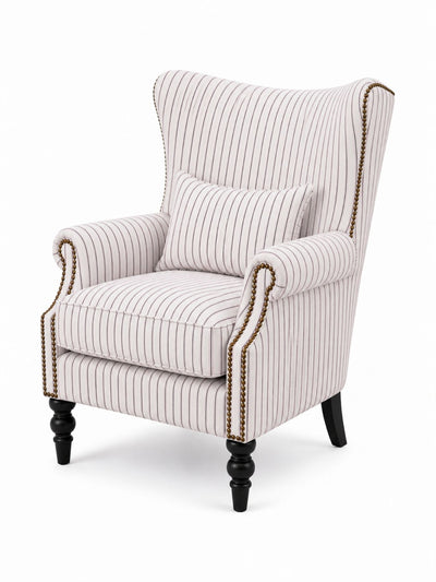 Evienne Heritage Stripe Wing Chair
