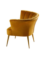 Luxury Opening Shell Designer Velvet Sofa Lounge Chair