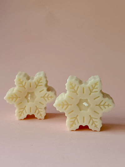 Snowflake Candles Set of 2