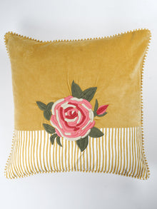 Roseate Sura Yellow Cushion Cover