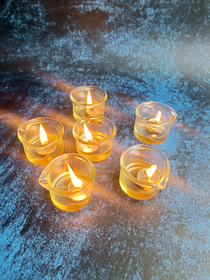 Nooré Glass diya set - set of 6