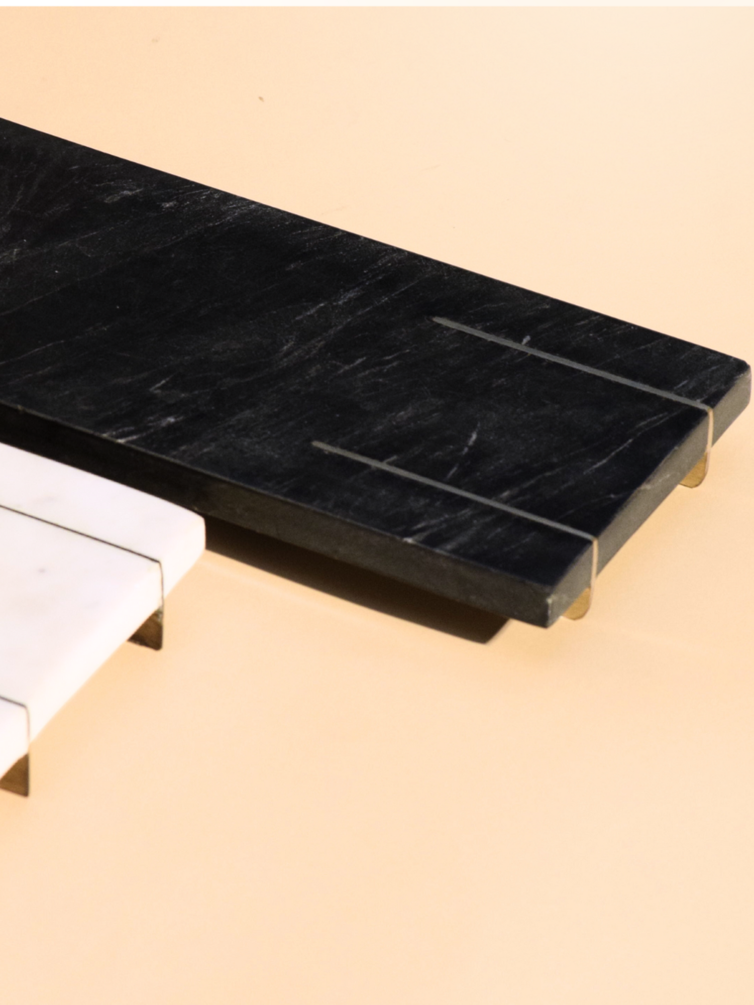 Marble Tray With Gold Base