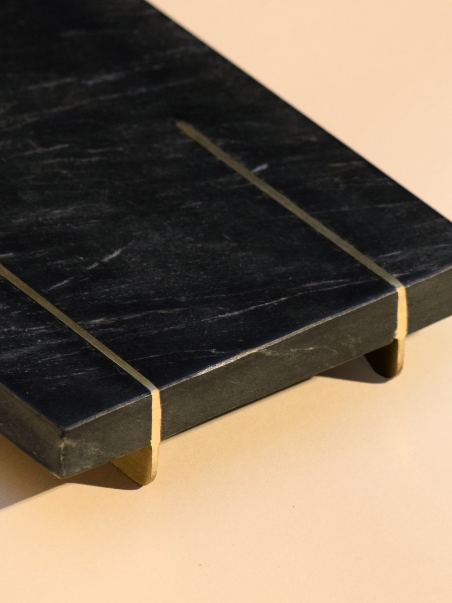 Marble Tray With Gold Base