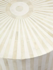Inlay Drum Side Table