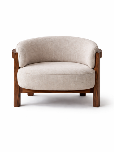 Elra Solid Teak Wood Accent Chair