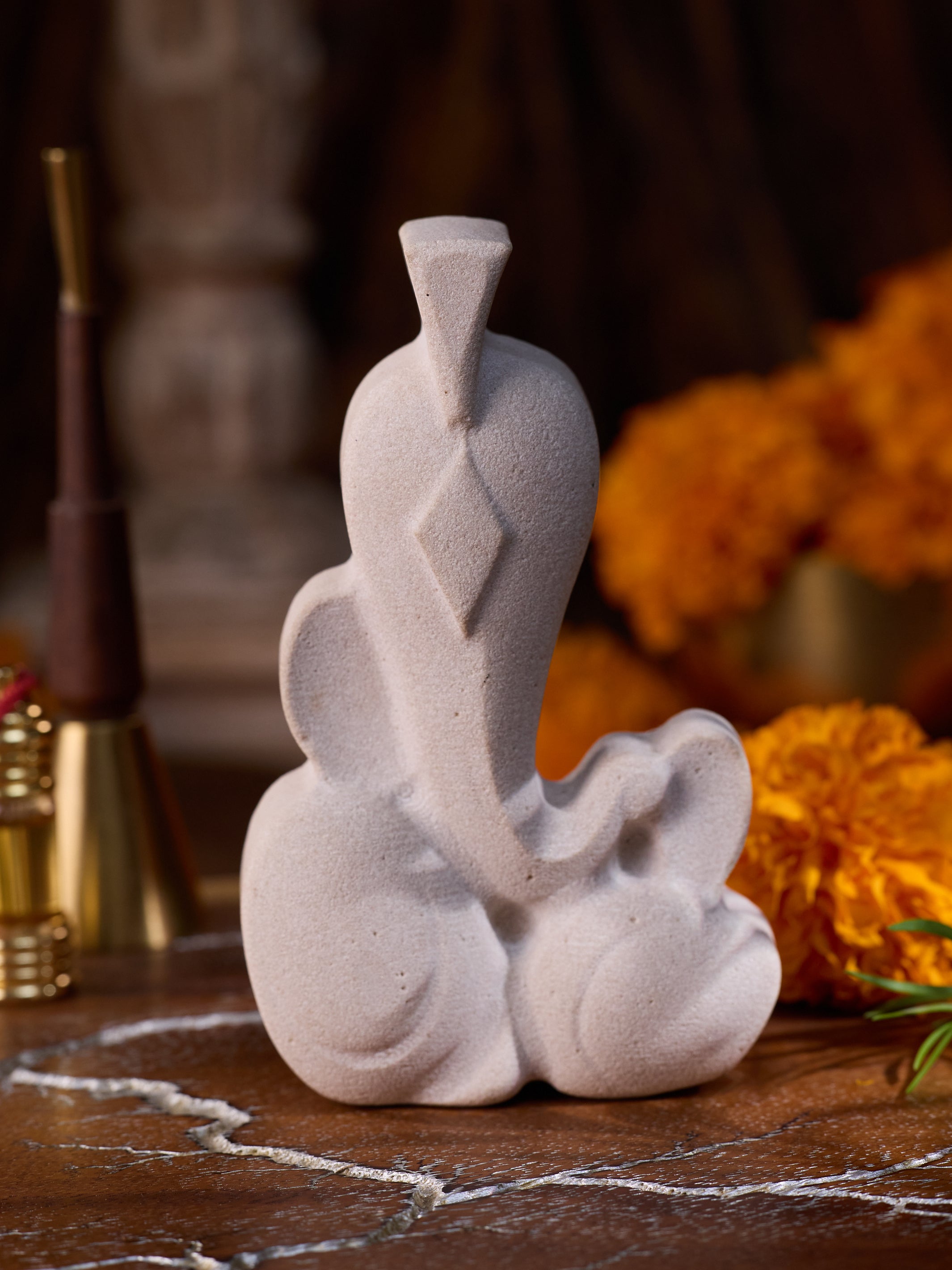 Sandstone Ganesha Sculpture - Product Image 