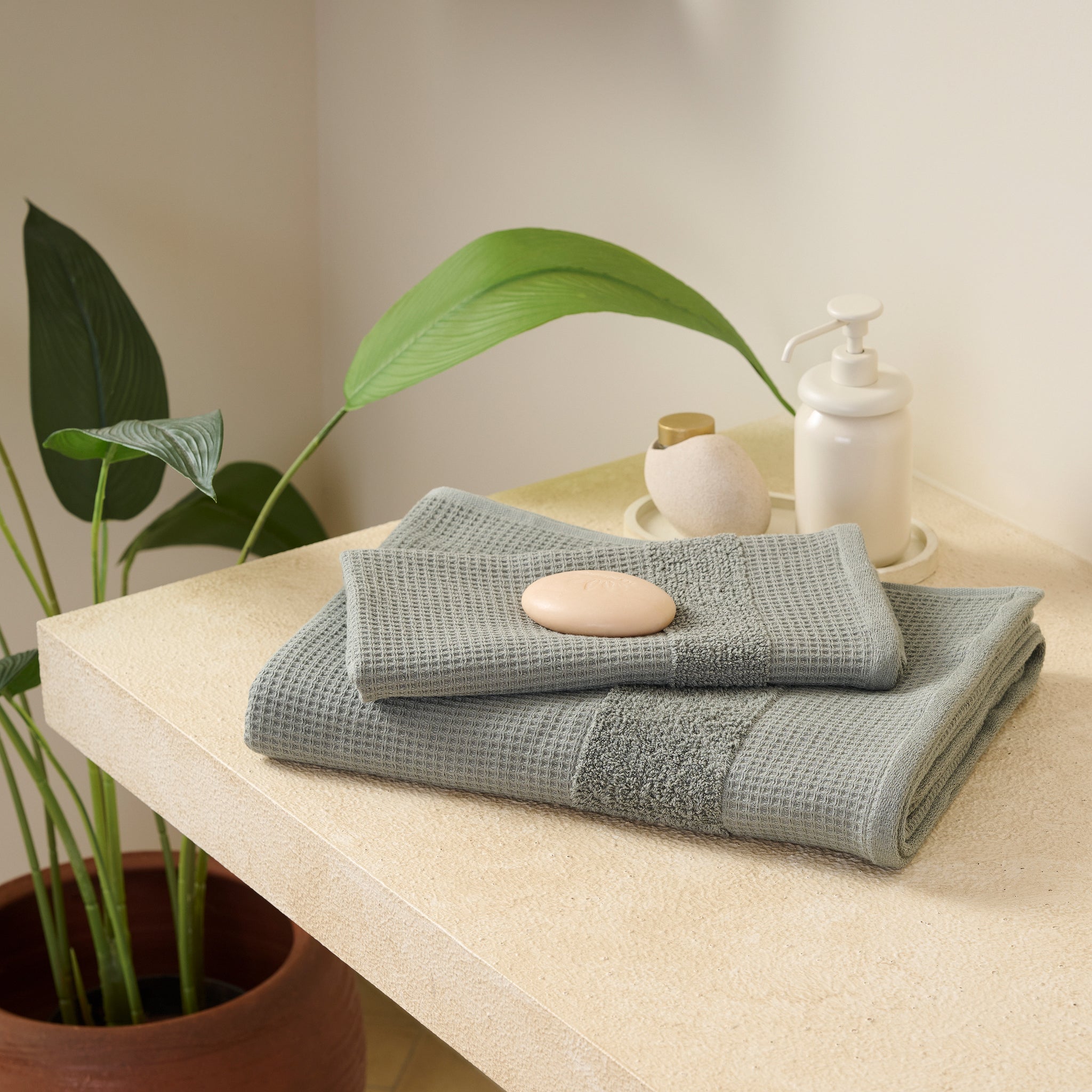Pocket Square | Cotton | Waffle Terry | Bath Set