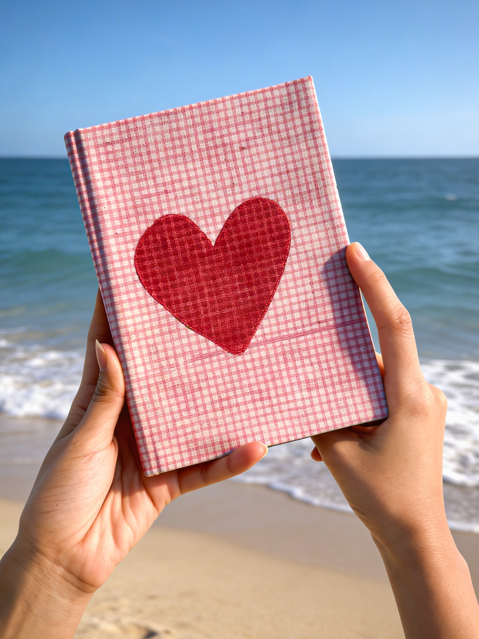 Handcrafted Sustainable A5 Diary Journal Notebook l Handmade Paper l Love Checks