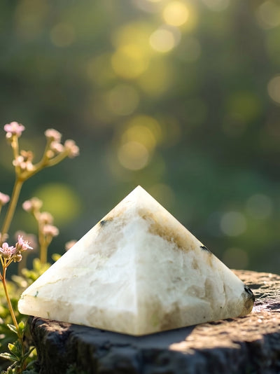 Semi-precious Gemstone - Rainbow Moonstone Pyramid