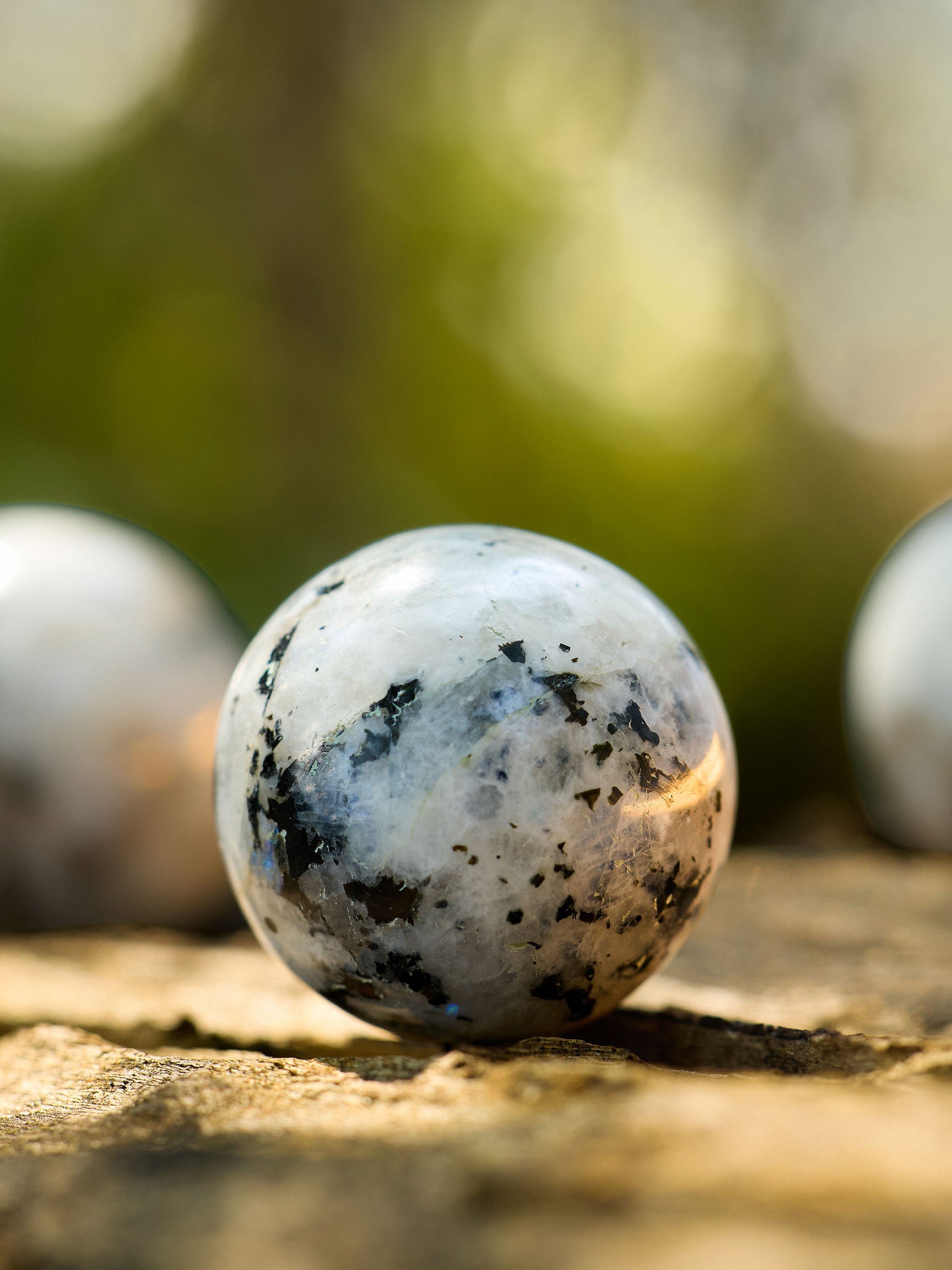 Semi-precious Gemstone - Rainbow Moonstone Sphere