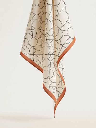 Cotton Square Scarf - Art Deco